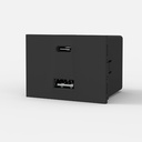 MÓDULO CARGADOR USB DOBLE "A" + "C" 220v GRIS 5 A.