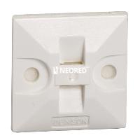 Base Fijadora Adhesiva 25x25 Dexson Color Blanco 