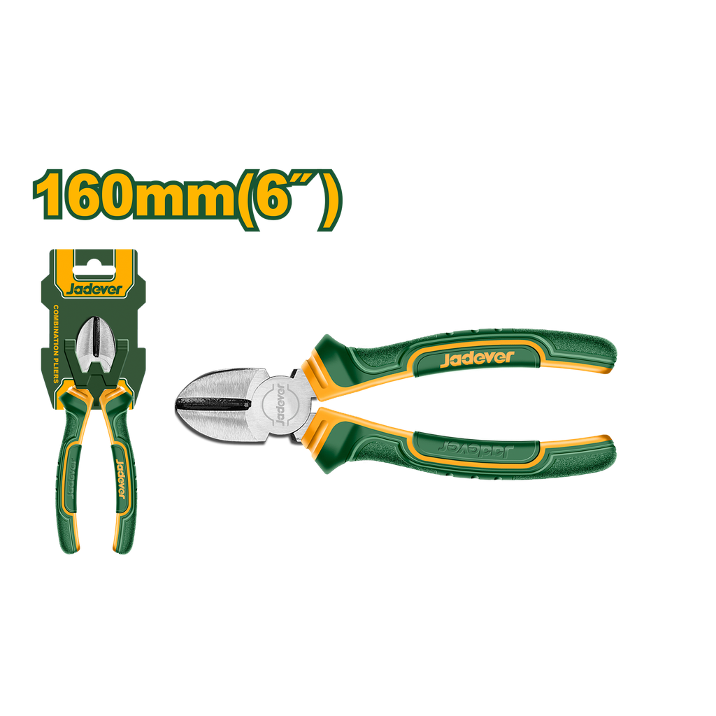 Alicate de corte diagonal: 160mm(6") Mango bicolor ergonómico