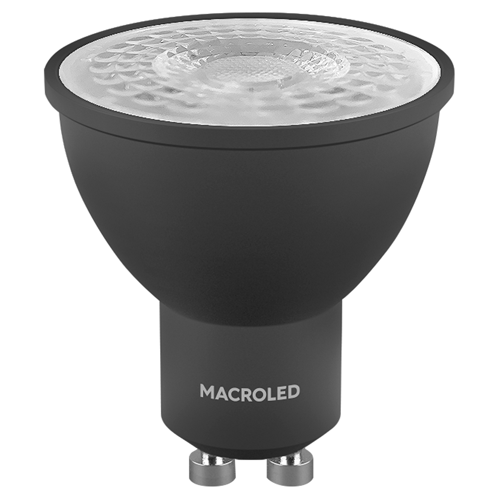DICRO MACROLED ECO NEGRA 7W AC100-240V FRIO 6000K SPD1500V 38º