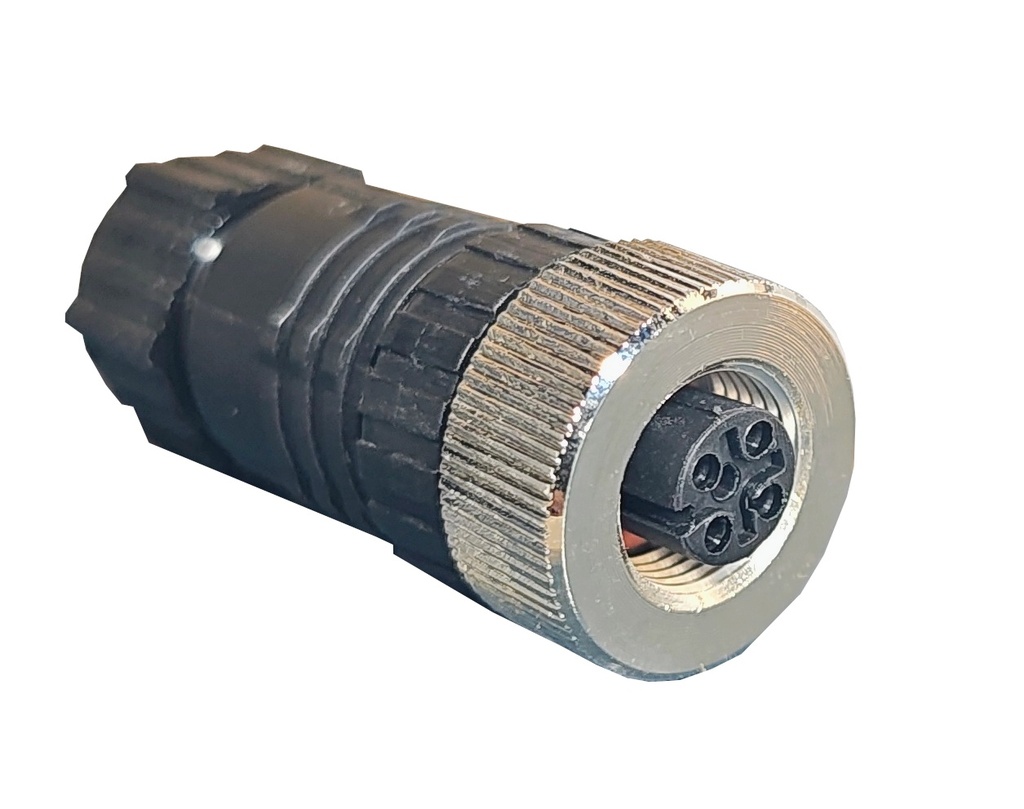 Conector hembra 4P recto s/cable