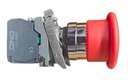 PULSADOR DE EMERGENCIA METALICO HONGO 40MM ROJO (1 NC+1 NA)
