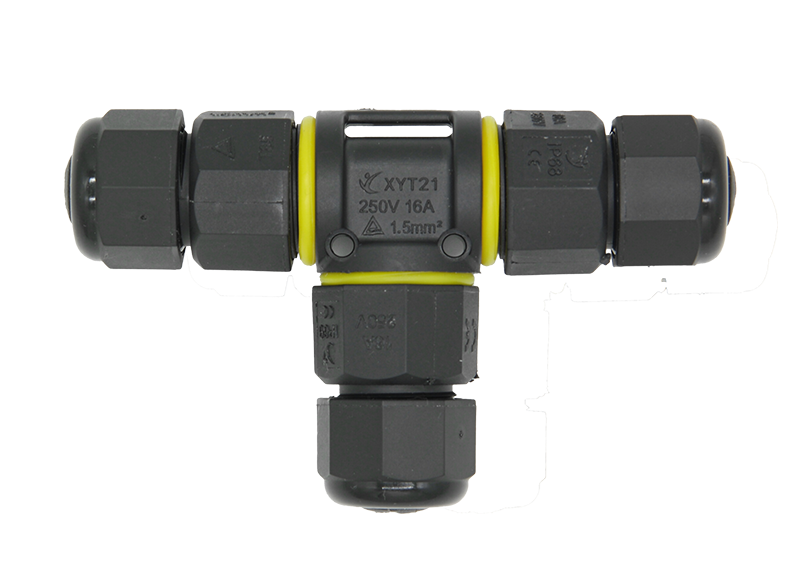 EMPALME ESTANCO IP68 TIPO T CON BORNERA OCULTA
