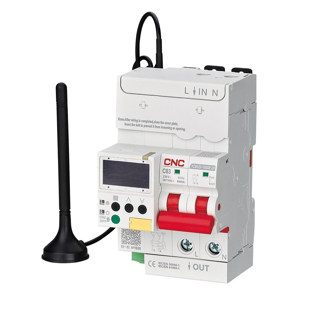 Interruptor Automático Inteligente Multi-función YCB9ZF-100AP WiFi 1P+N 63A