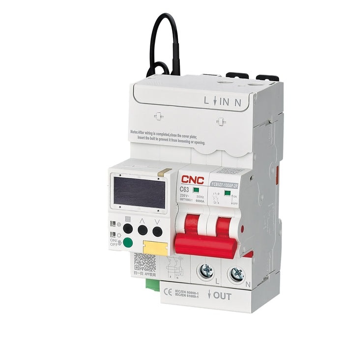 Interruptor Automático Inteligente Multi-función YCB9ZF-100AP WiFi 1P+N 63A