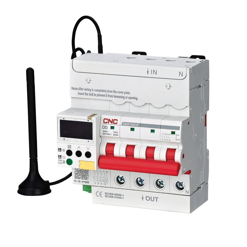 Interruptor Automático Inteligente Multi-función YCB9ZF-100AP WiFi 3P+N 63A
