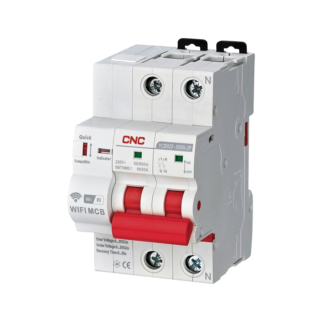 Interruptor automático inteligente YCB9ZF-100W-2x40A