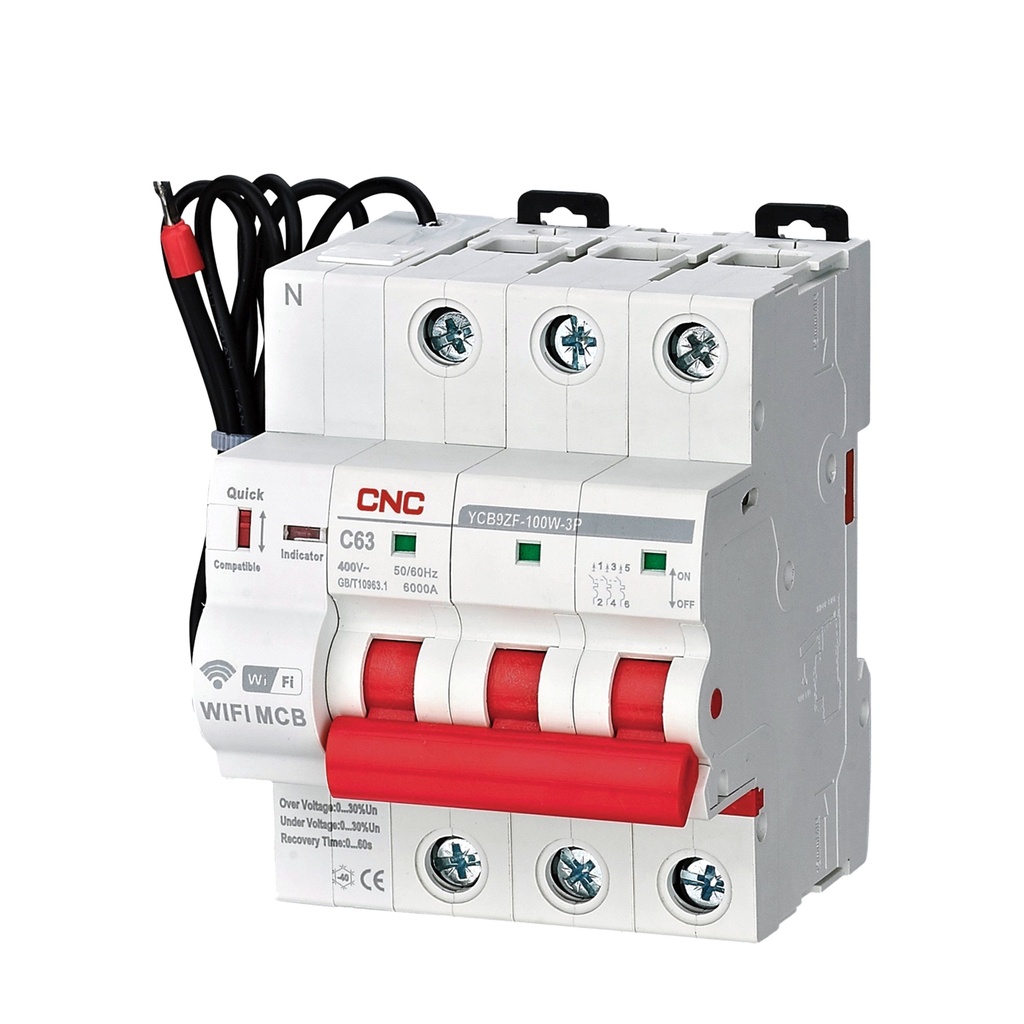 Interruptor automático inteligente YCB9ZF-100W-3x40A