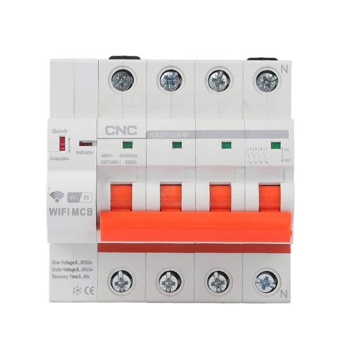 Interruptor automático inteligente YCB9ZF-100W-4x25A