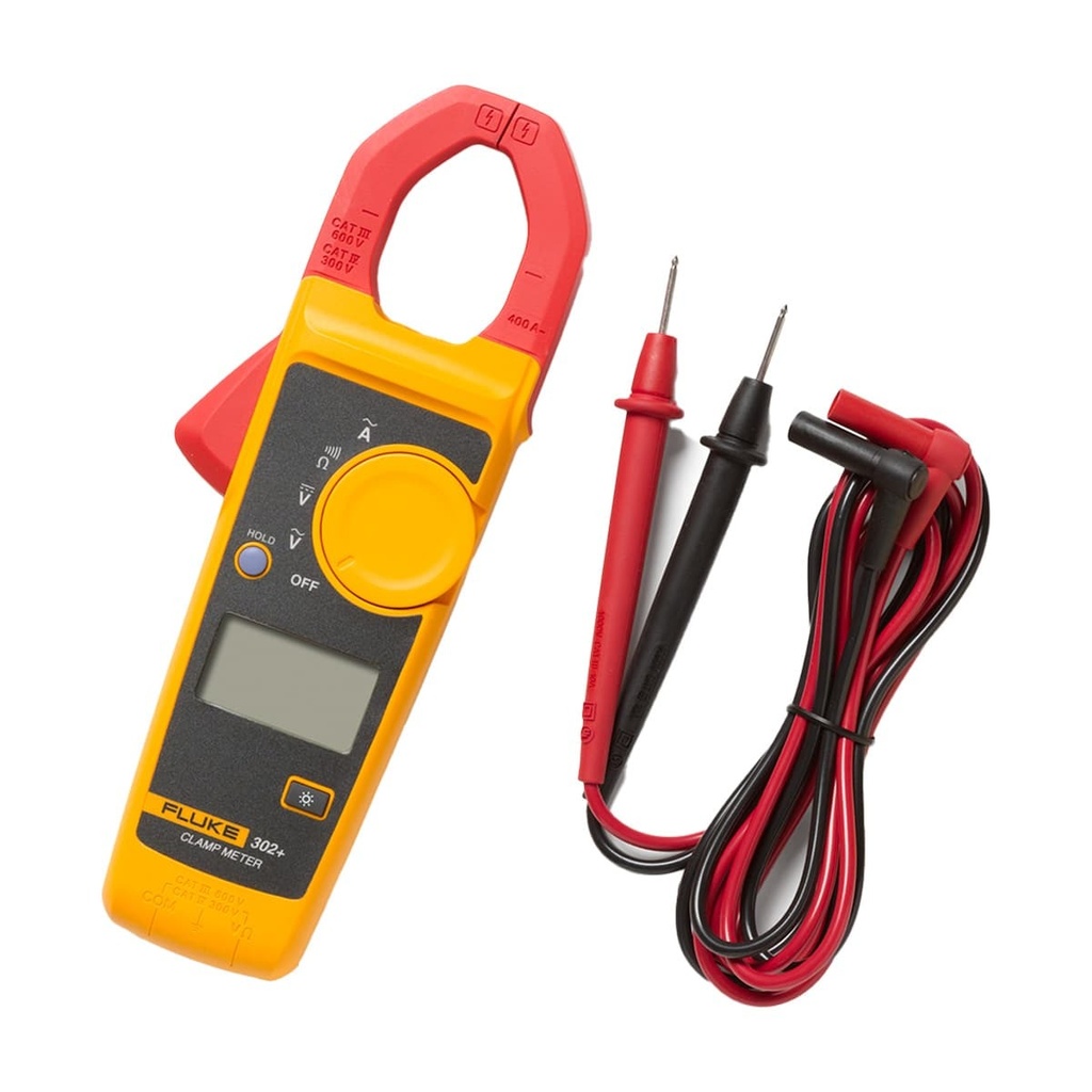 Pinza amperométrica de valor medio de 400 ACA y 600 VCA/VCC. SÓLO SE COMERCIALIZA EN UN MÍNIMO DE 10 UNIDADES Y ES COMBINABLE CON FLUKE-303/EM ESP, FLUKE-305/EM ESP Y FLUKE-362/ESPR.