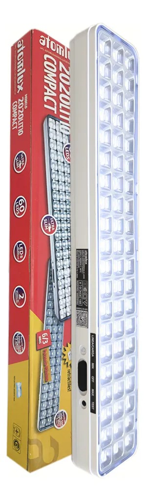 Luminaria Aut. 60 Leds blancos de alto brillo Diseño ultra Compacto