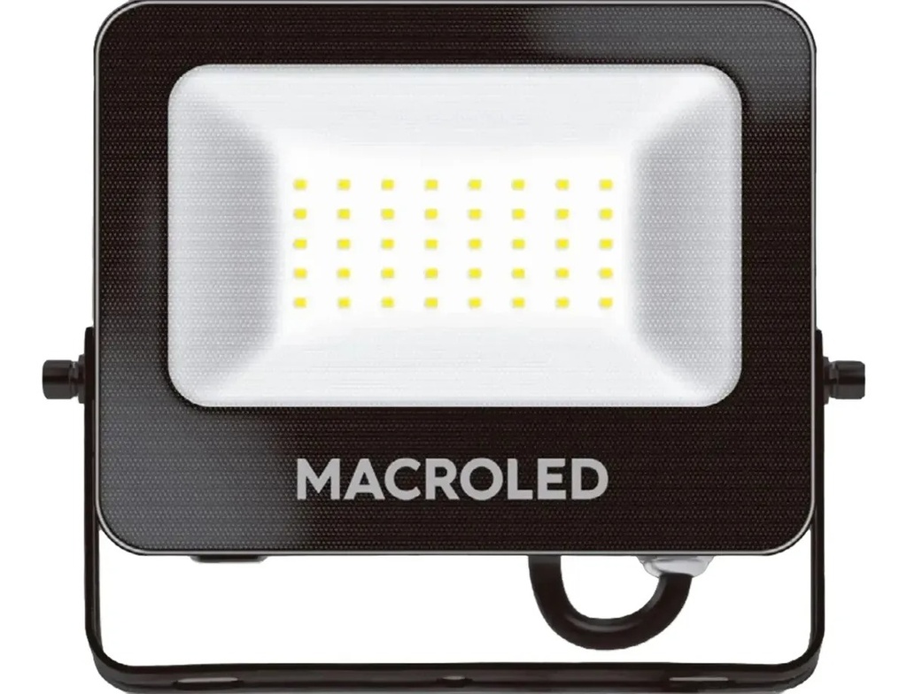 REFLECTOR LED MACROLED 30W AC220V FRIO 6500K BRAZO 45°