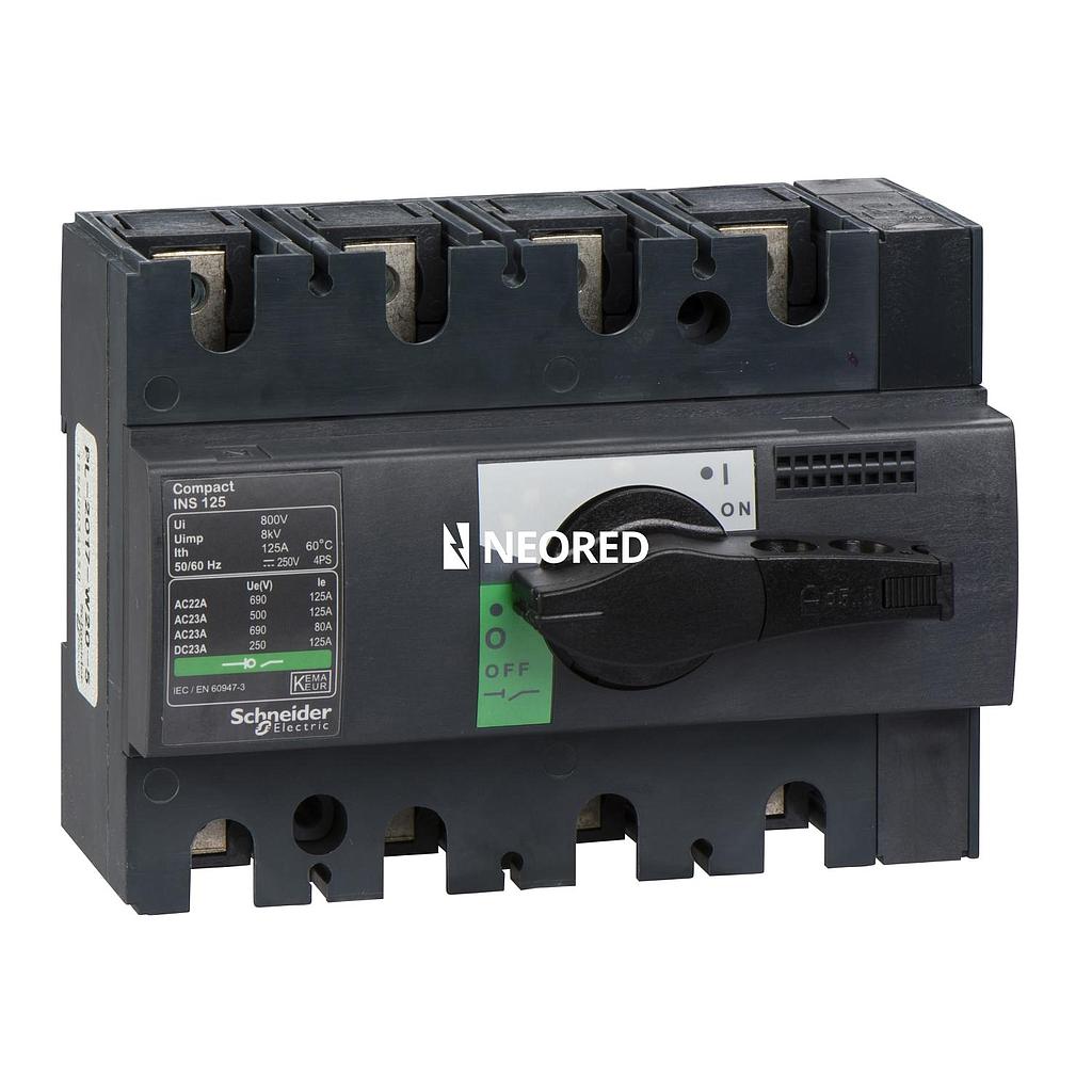 Interruptor Seccionador Manual INS 4X125A