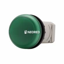 Indicador luminoso plano verde p/ lamp BA9