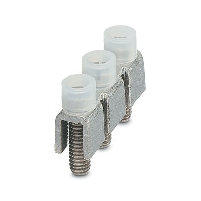 Puente fijo, paso: 15 mm, número de polos: 3, color: plateado