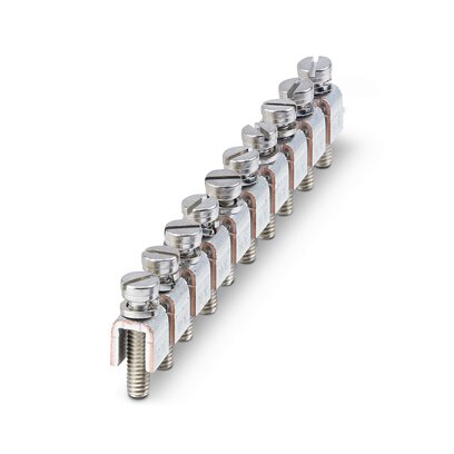 Puente fijo, paso: 10 mm, número de polos: 10, color: plateado