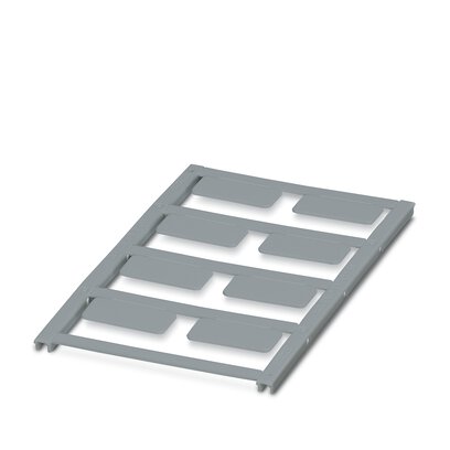 Rótulo para encajar, Estera, plata, sin rotular, rotulable con: BLUEMARK ID, BLUEMARK ID COLOR, BLUEMARK CLED, BLUEMARK LED, CMS-P1-PLOTTER, PLOTMARK, clase de montaje: encajar en soporte para señalización, superficie útil: 27 x 12,5 mm