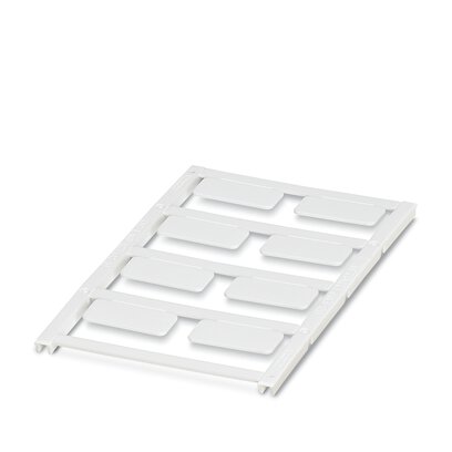 Rótulo de plástico, Estera, blanco, sin rotular, rotulable con: BLUEMARK ID, BLUEMARK ID COLOR, BLUEMARK CLED, BLUEMARK LED, CMS-P1-PLOTTER, PLOTMARK, clase de montaje: pegado, superficie útil: 27 x 12,5 mm