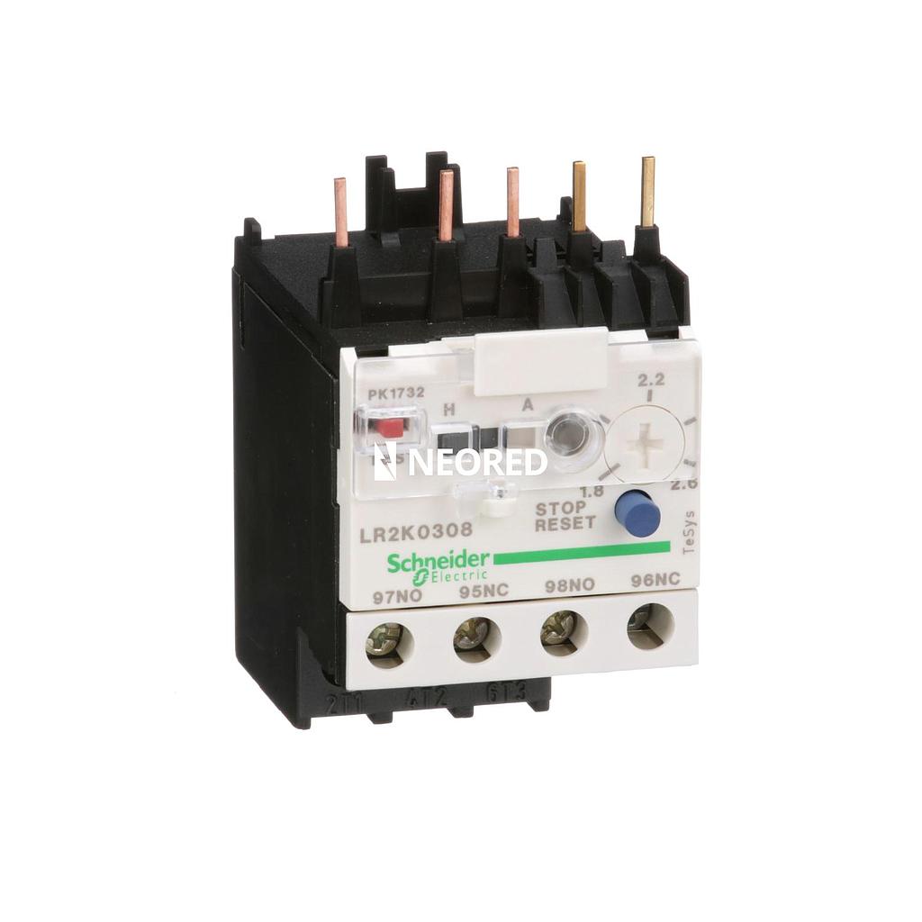 Rele Termico para Contactor de 1.8 a 2.6 A-Linea TeSys K