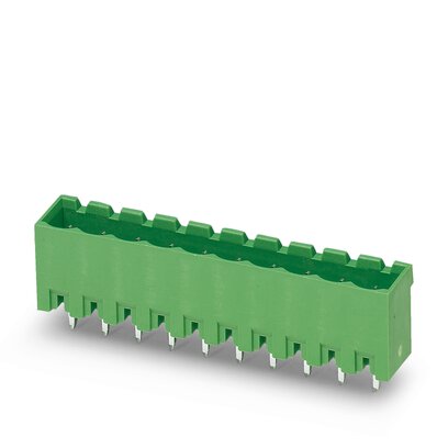 Carcasa base placa de circuito impreso, corriente nominal: 12 A, tensión de dimensionamiento (III/2): 320 V, número de polos: 6, paso: 5,08 mm, color: verde, superficie contactos: Estaño, montaje: Soldadura por ola
