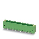 Carcasa base placa de circuito impreso, corriente nominal: 12 A, tensión de dimensionamiento (III/2): 320 V, número de polos: 8, paso: 5 mm, color: verde, superficie contactos: Estaño, montaje: Soldadura por ola