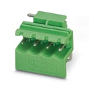 Carcasa base placa de circuito impreso, corriente nominal: 12 A, tensión de dimensionamiento (III/2): 320 V, número de polos: 4, paso: 5 mm, color: verde, superficie contactos: Estaño, montaje: Soldar, Artículo con salida lateral de pines