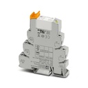 Interfaz PLC, compuesta por borne de base PLC-BSC.../21 con conexión por tornillo y relé miniatura enchufable con contacto de potencia, para el montaje sobre carril NS 35/7,5, 2 contacto conmutado, tensión de entrada 230 V AC/220 V DC
