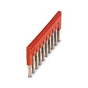 Puente enchufable, paso: 6,2 mm, anchura: 60,3 mm, número de polos: 10, color: rojo