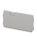 Tapa final, longitud: 60,5 mm, anchura: 2,2 mm, altura: 29 mm, color: gris