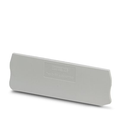 Tapa final, longitud: 87 mm, anchura: 2,2 mm, altura: 29 mm, color: gris