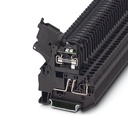 Borne para fusible con palanca, color negro, para cartuchos fusible G de 5 x 20 mm, con LED para 24 V DC