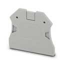 Tapa final, longitud: 47 mm, anchura: 2,2 mm, altura: 39,8 mm, color: gris