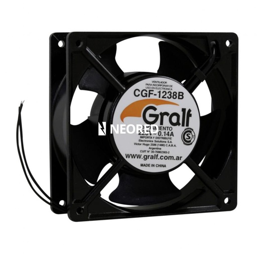 [GRACGF-1238B] MEDIDAS: 120X120X38MM
PULGADAS: 4
TIPO: RULEMAN
ALIMENTACION: 220V-014A
RPM: 2600
FLUJO: 95