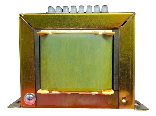 [LOMART 4 - 0150-st-co] Transformador Multitensión Standard Potencia:150 V.A. Frente:140 Alto:100 Fondo:90 Peso:2.7 K.