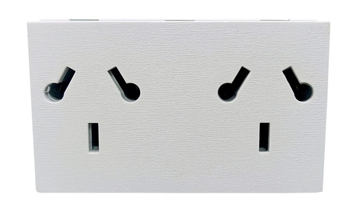 [JEL60027] Mod toma 220+T=220s-Tx2 BLA 10A 3M doble