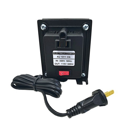 [COSAU 1011 CN] AUTOTRANSFORMADOR ENTRADA 220V. / SALIDA 110V. 50Hz. CORRIENTE ALTERNA - 300W. 3 Tomas con neutro