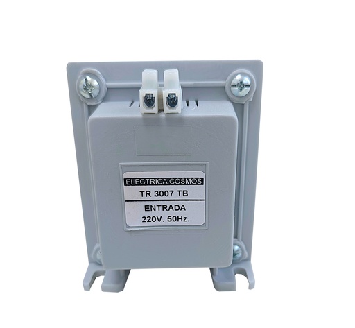 [COSTR 3007 TB] TRANSFORMADOR PARA USO INDUSTRIAL (TABLEROS, COMANDOS, CONTACTORES) ENTRADA 220V. / SALIDA 24V. 50Hz. CORRIENTE ALTERNA - 100W. Con tapas y bornes