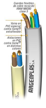 [ARGCH250NERO] Taller Chato tipo bajo plomo 2 x 0,5mm Negro