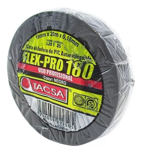 Cinta Aisladora PVC 3M TEMFLEX 175 19mm x18m Negra Profesional