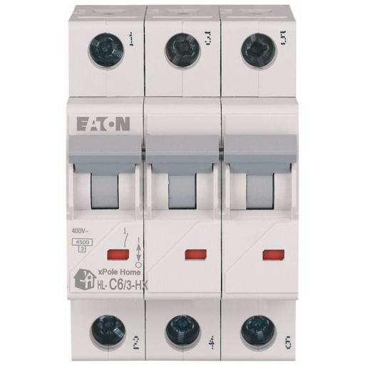 [EAT194988] Interruptor auto. curva tipo C 4,5kA, Tripolar 6A