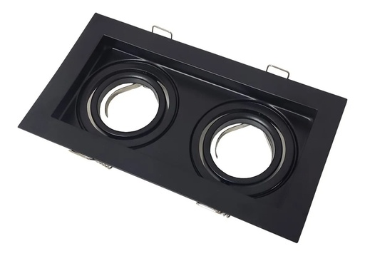 [CORAED-X2-MN] Spot para embutir 2 dicro Macroled negro