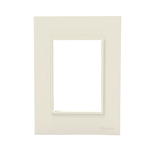 [CAM4950] TAPA Y DISTANCIADOR BAUHAUS BLANCA CON RIBETE