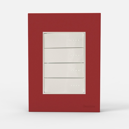 [CAM4954] TAPA Y DISTANCIADOR BAUHAUS ROJO