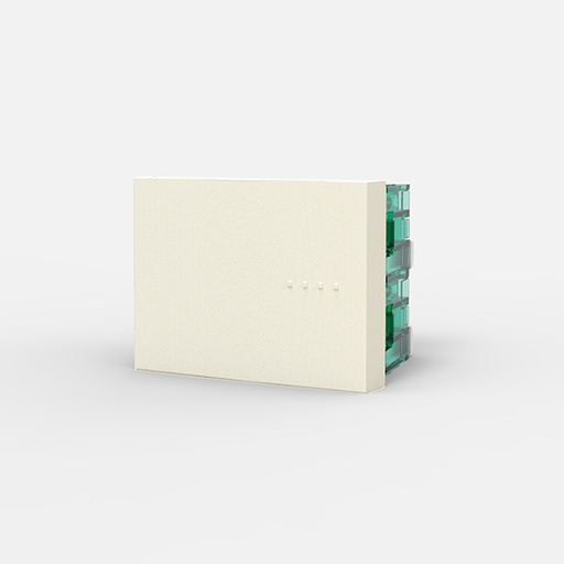 [CAM6028] MOD.INTERRUP. BIP.4 VIAS, TECLA DOBLE, BAUHAUS - BLANCA