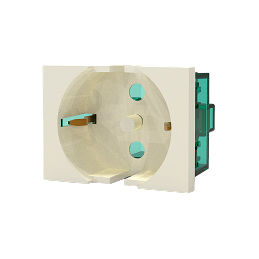 [CAM6918] MODULO TOMA SCHUKO 16A. POLARIZADO - BLANCA