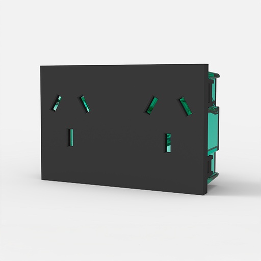 [CAM7997] MOD.TOMA BIP.C/TIERRA DOBLE "EASYFIT" SIN DERIVAC. GRIS 
