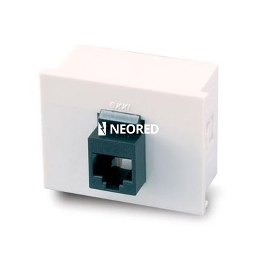 [CAM6929] MOD.1 TOMA P/INTERCONEXION REDES - RJ45 CAT.5 - BLANCA