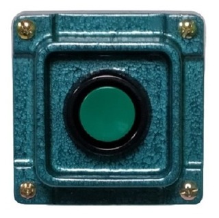 [TEAX/0838] 1 Boton en Caja de Aluminio XK-1 Verde