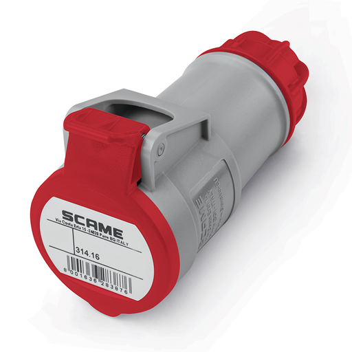 [SCA314.1647] ACOPLE IP44 3P+N+T 16A 380V 6H