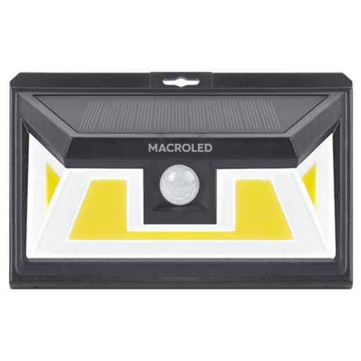 [CORASPSM-5W-IP65-CW] Artefacto exterior solar de pared 5W c/sensor de mov. Macroled frio
